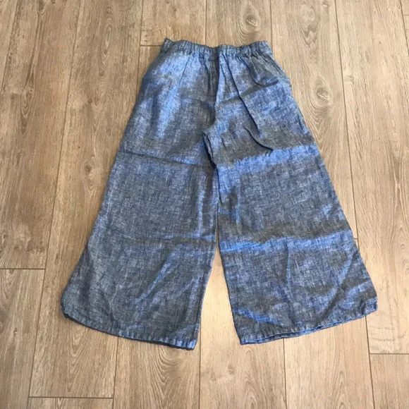 Nicole Miller Linen Wide Leg Capris - Picture 3 of 5